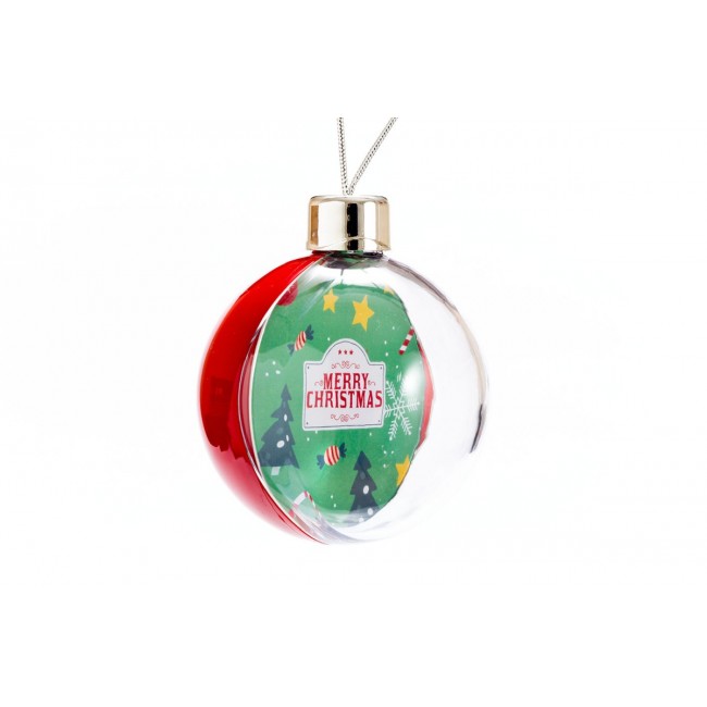 Promotional Round bauble with solid colour back - Image 3