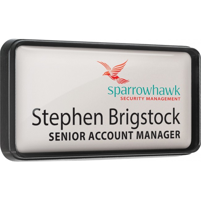 Promotional Personalised plastic framed name badges