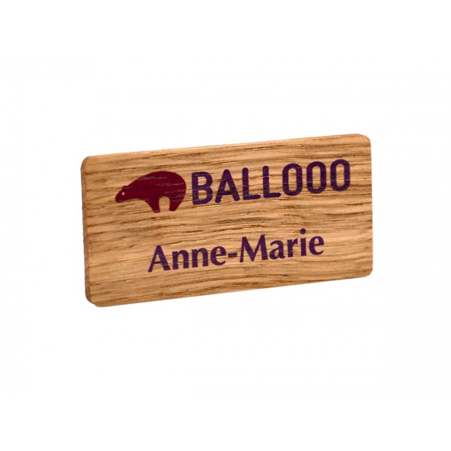 Promotional Personalised real wood name badges