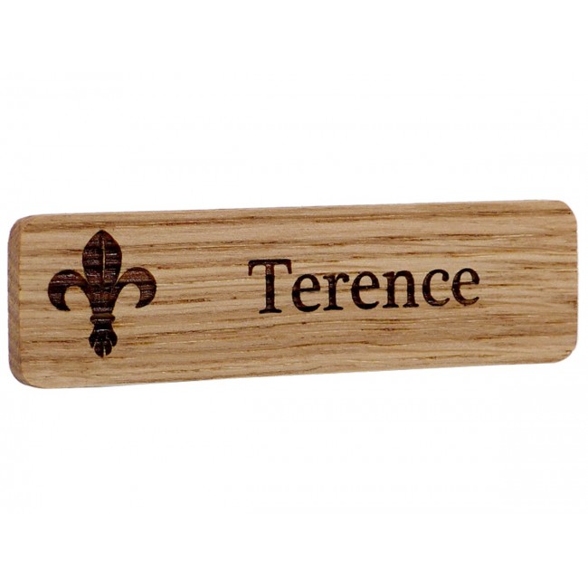 Promotional Personalised real wood name badges