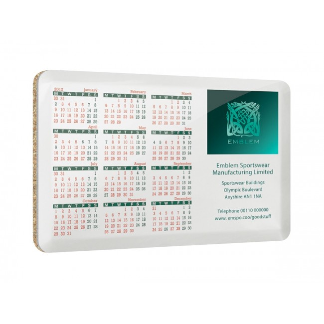 Promotional Large or calendar style metal coaster