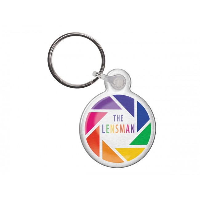 Promotional Double sided metal keyrings