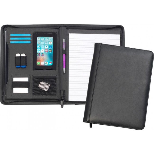 Promotional Goudhurst' A4 Zipped Bonded Leather Tabletfolio