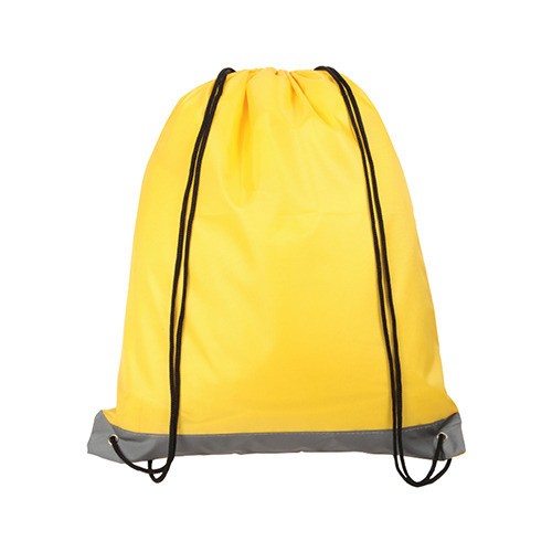 Promotional Reflective Stripe Drawstring Bag - Image 1