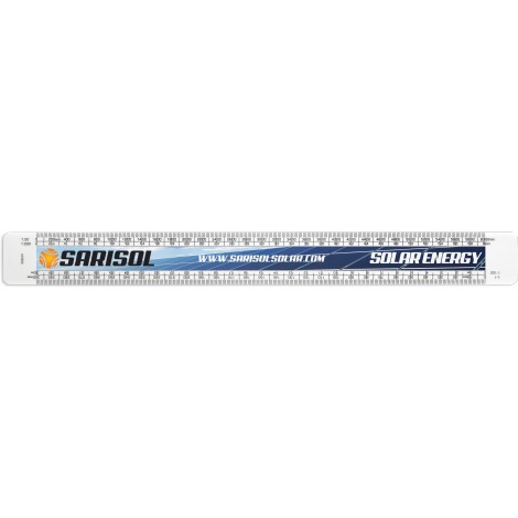 Promotional 30cm Solid Plastic Scale Ruler - Image 1