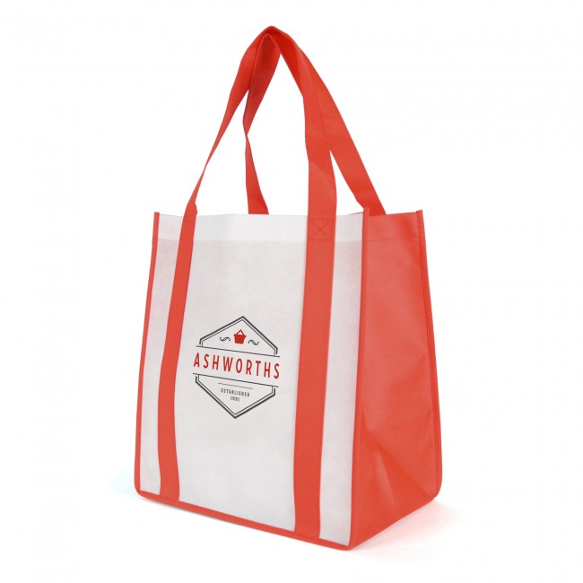 Promotional Trudy Non-Woven White Shopper - Image 3