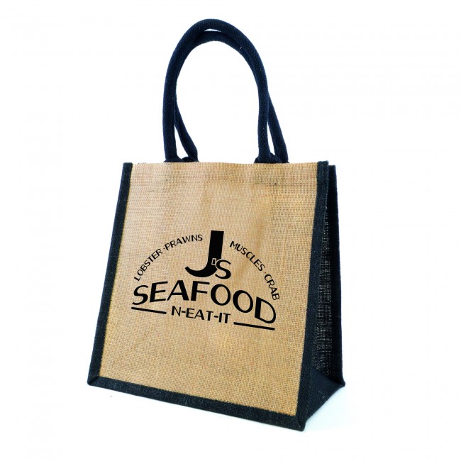 Promotional Halton Medium Natural Jute Bag - Image 2