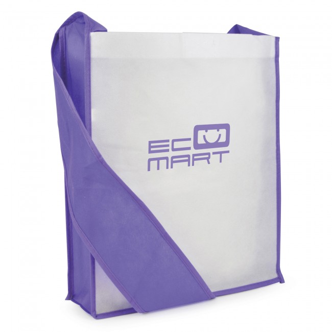 Promotional Contrast Non-Woven Messager Bag - Image 3