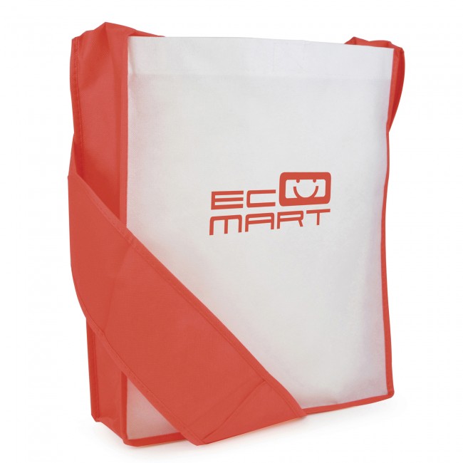 Promotional Contrast Non-Woven Messager Bag - Image 1