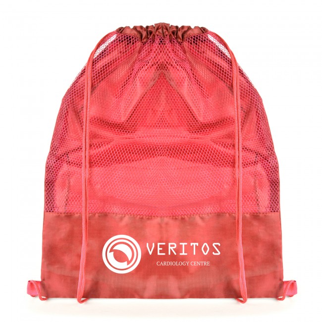 Promotional Silvester Mesh Drawstring Bag - Image 1