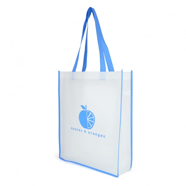 Promotional Large Recyclable Non-Woven Contrast Shopper - Image 9