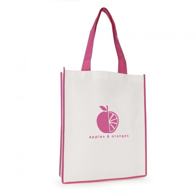 Promotional Large Recyclable Non-Woven Contrast Shopper - Image 5