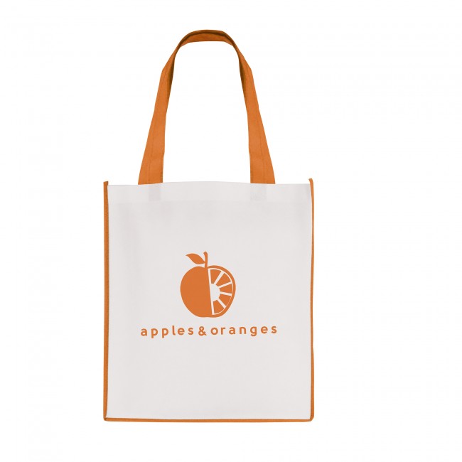 Promotional Large Recyclable Non-Woven Contrast Shopper - Image 4