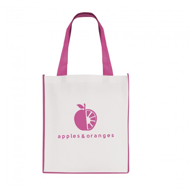 Promotional Large Recyclable Non-Woven Contrast Shopper - Image 1