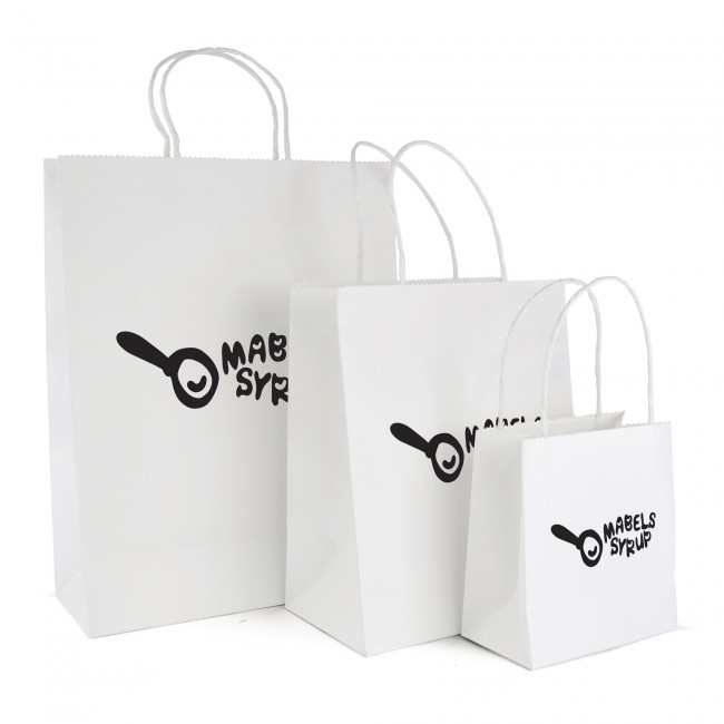 Promotional Brunswick White Paper Bag - Image 1