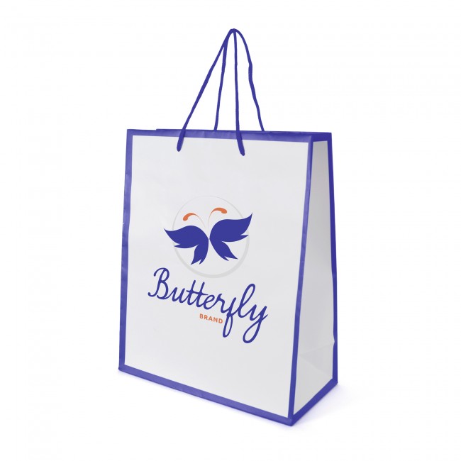 Promotional Newquay Medium Glossy Paper Bag - Image 3