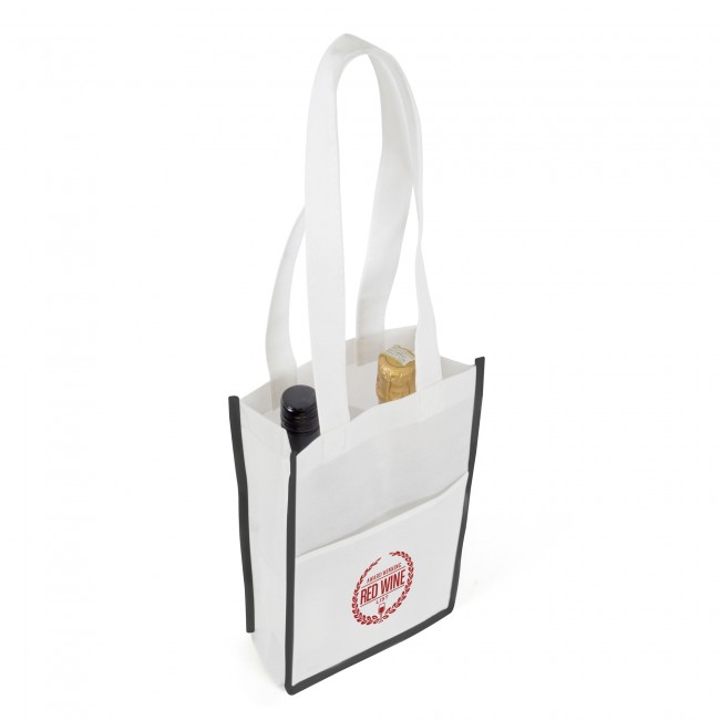 Promotional Sapphire Non-Woven Wine Bag - Image 2