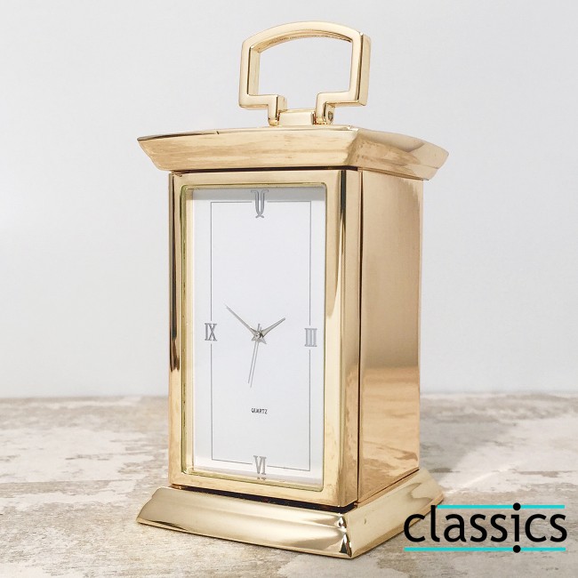 Promotional Regent Carriage Clock - Gold Finish