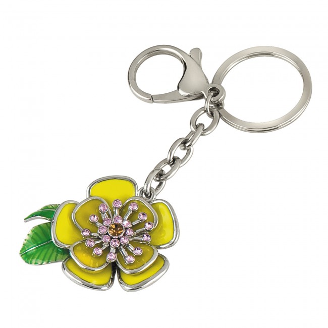 Promotional Yellow Flower Keyring