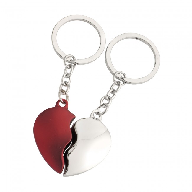 Promotional two hearts pair of keyrings