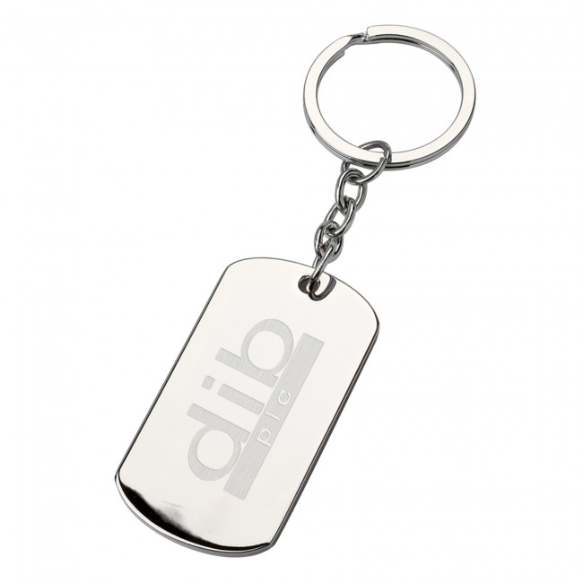 Promotional ID dog tag keyring