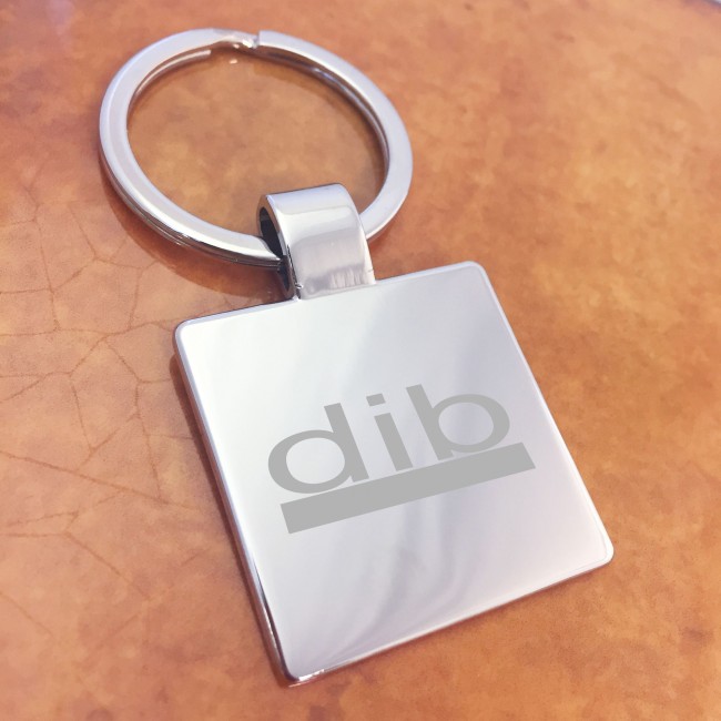 Promotional Square Plate Keyring