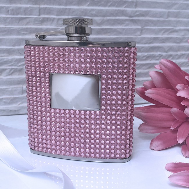 Promotional ladies Pink bling flask