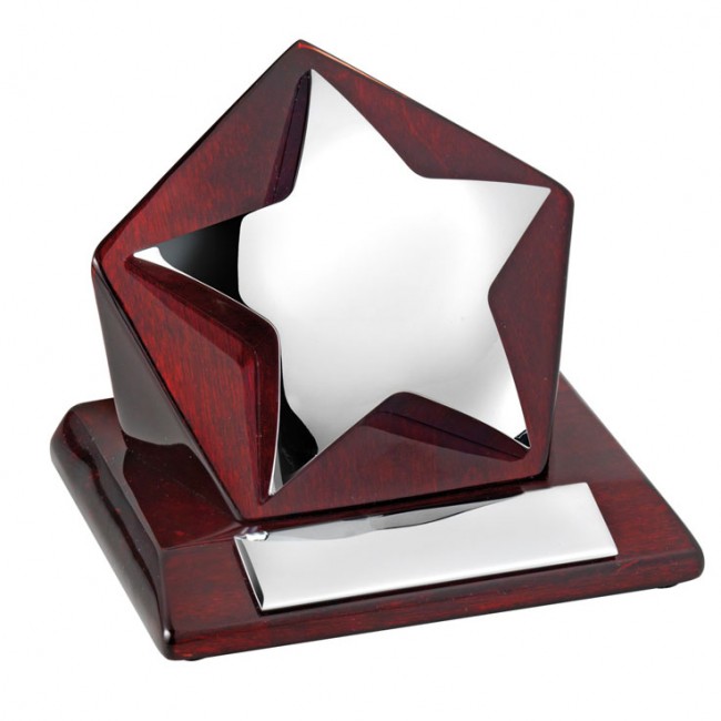 Promotional Star on Wood Trophy