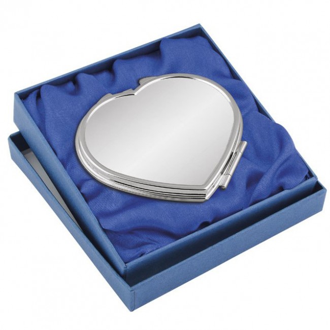 Promotional Heart Mirror with Clip