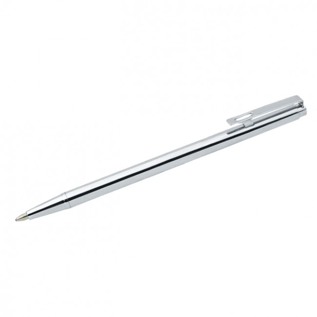 Promotional Yukon Ballpoint Pen with Soft Touch in Chrome Box