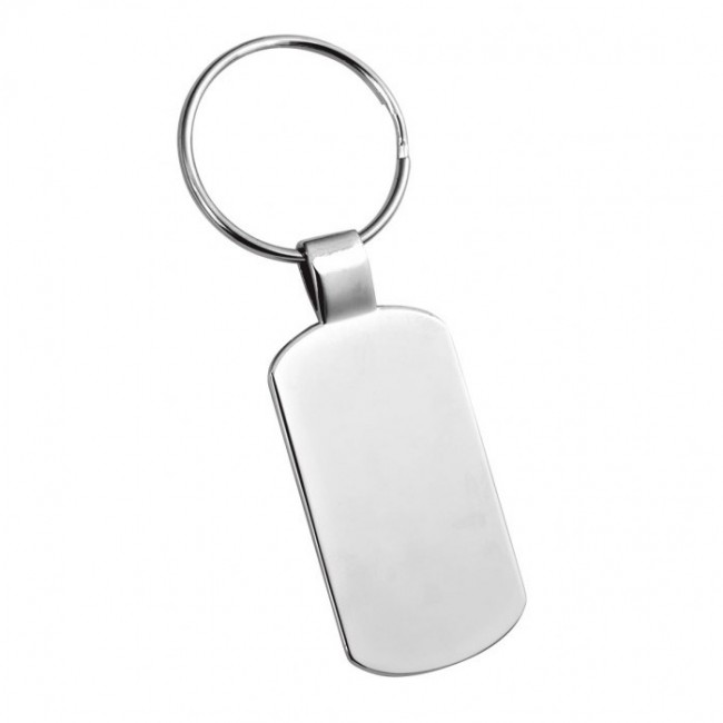 Promotional Dog Tag Keyring with Loop Fitting