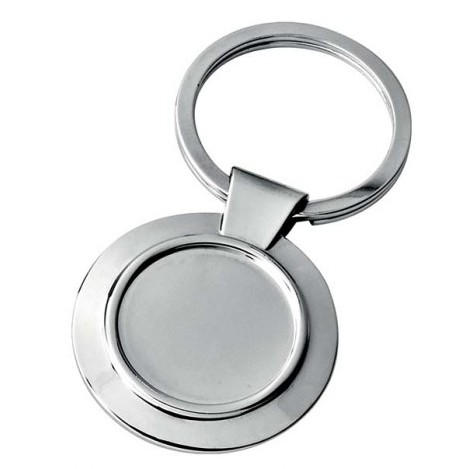 Promotional Double 25mm Recess Keyring - Round