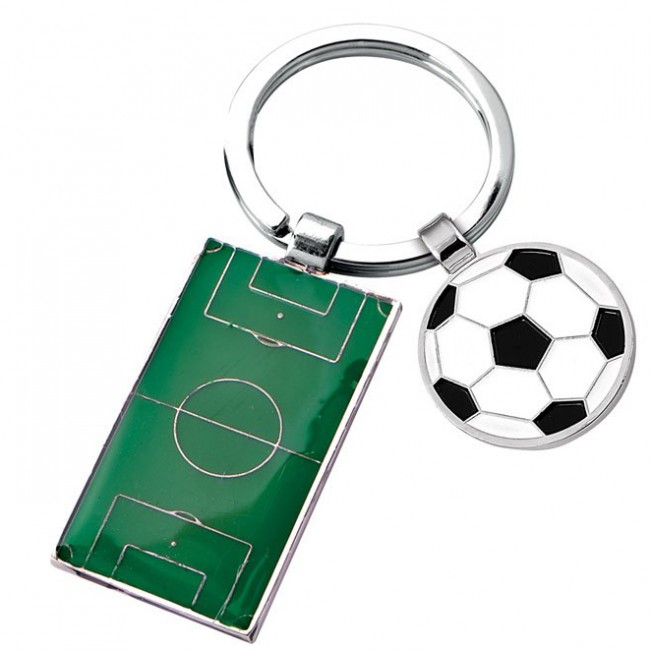 Promotional Football Pitch and Ball Keyring