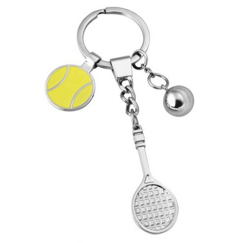 Promotional Tennis Racket and Ball Keyring