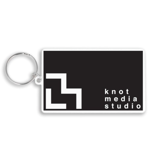 Promotional 80x50mm Rectangular Keyring