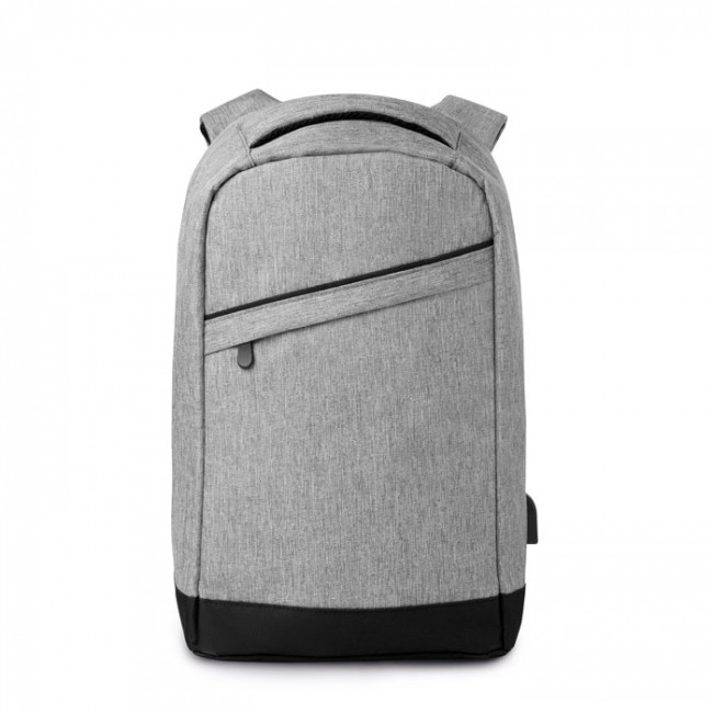 Promotional 2 Tone Backpack With USB Charging Cable - Image 1