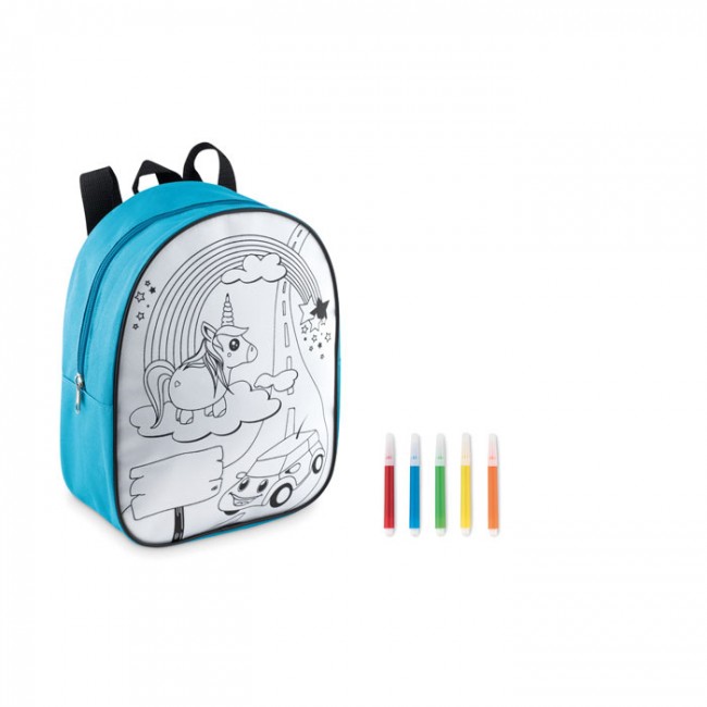 Promotional Backpack With 5 Markers - Image 1