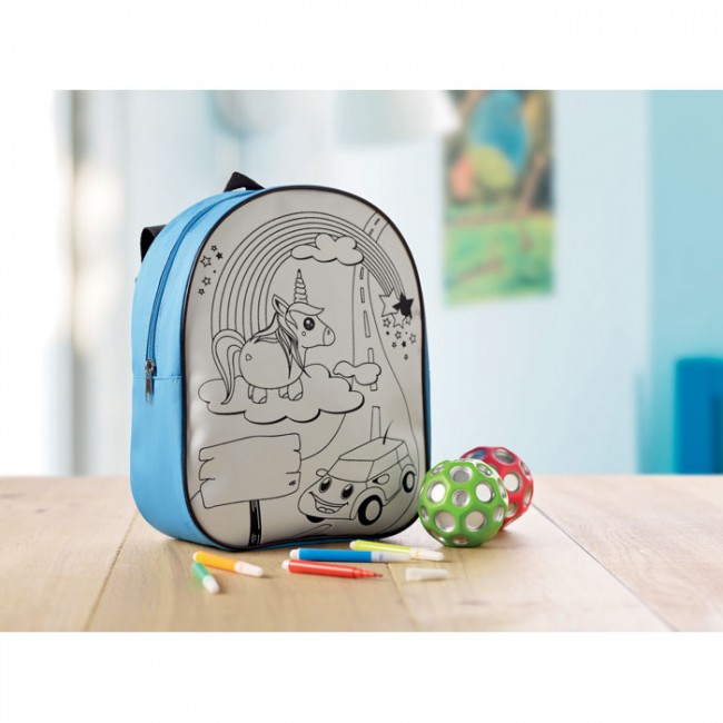 Promotional Backpack With 5 Markers - Image 2