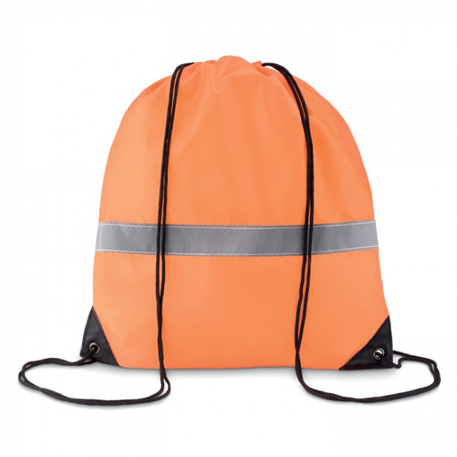 Promotional Drawstring Bag With Reflective Stripe - Image 3