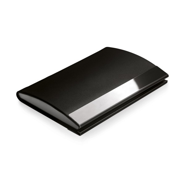 Promotional Shiny Metal & Imitation Leather Cardholder