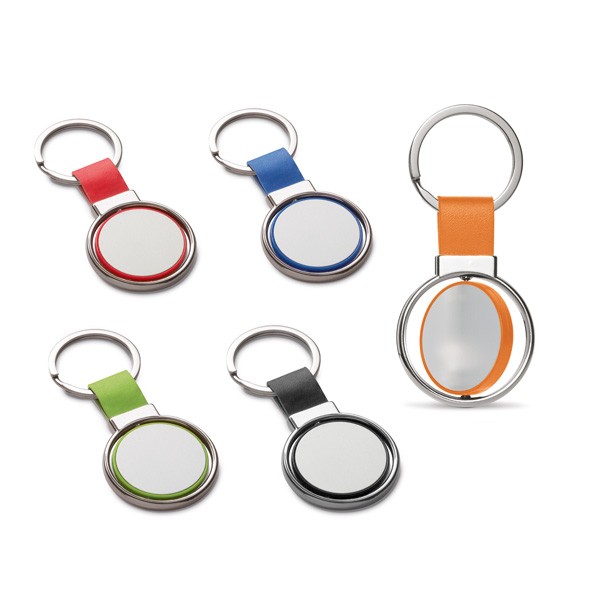 Promotional Leather Metal Keyring