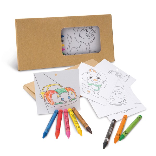 Promotional Colouring Set In Kraft Paper Box