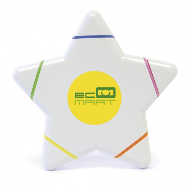 Promotional Large Star Printed Highlighter