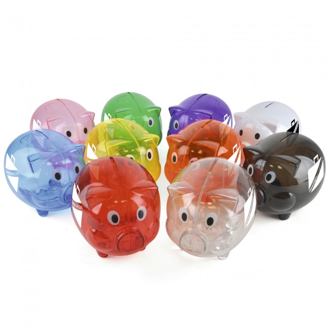 Promotional Plastic Printed Piggy Bank