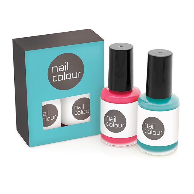 Promotional 2pc Nail Polish Set in a Printed Box