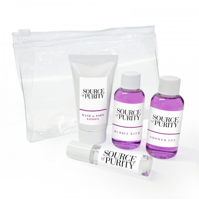 Promotional 5pc Pamper Kit in a Clear PVC Bag