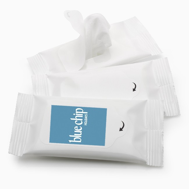 Promotional 5 Wet Wipes in a Soft Pack