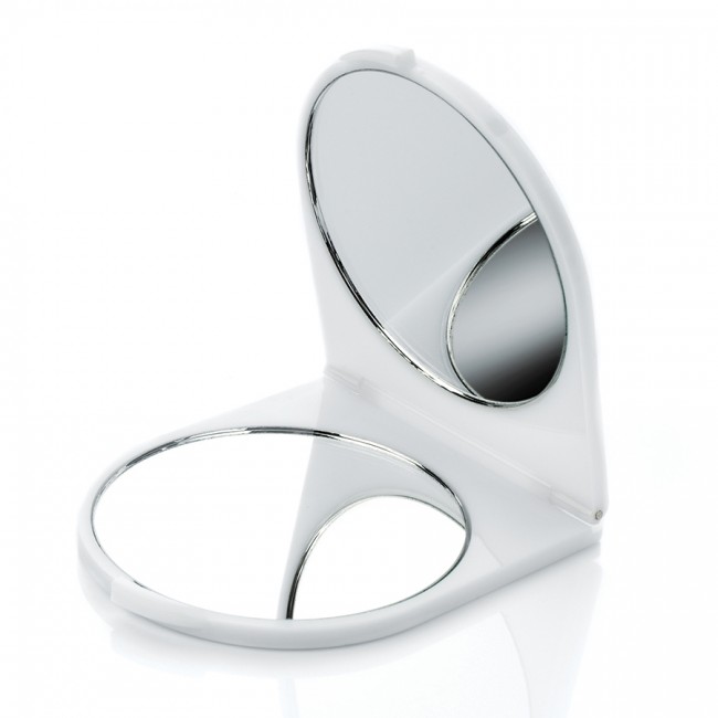 Promotional White Plastic Compact Mirror