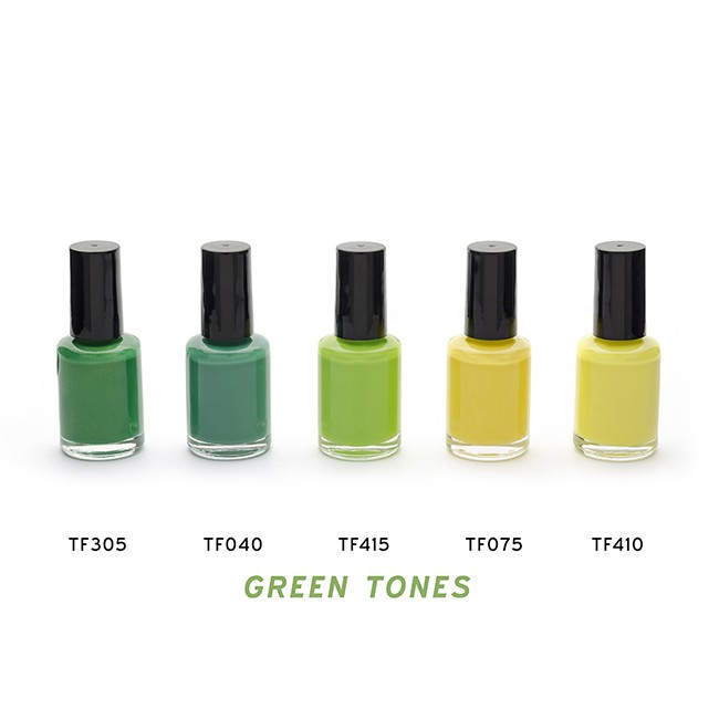 Promotional Green & Yellow Nail Polish in a Bottle, 10ml