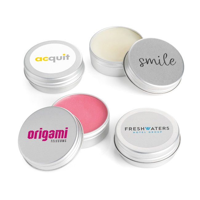 Promotional What's your Tipple' Lip Balm in an Aluminium Tin 10ml